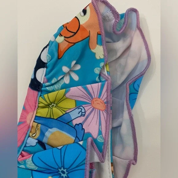 Little Girls Bluey Pups One Piece Ruffle UPF 50+ Swim Bathing Lightweight Suit 8 - Picture 4 of 8